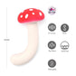 Maia ALICE - Red/White 15.2 cm USB Rechargeable Dual Vibrating Mushroom