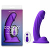 Colours Curve - Vibrating 6'' Dildo - Purple - Purple 16.4 cm USB Rechargeable Vibrating Dildo with Wireless Remote