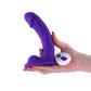 Colours Curve - Vibrating 6'' Dildo - Purple - Purple 16.4 cm USB Rechargeable Vibrating Dildo with Wireless Remote