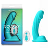 Colours Curve - Vibrating 6'' Dildo - Teal - Teal 16.4 cm USB Rechargeable Vibrating Dildo with Wireless Remote