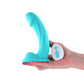 Colours Curve - Vibrating 6'' Dildo - Teal - Teal 16.4 cm USB Rechargeable Vibrating Dildo with Wireless Remote