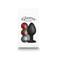 Glams Xchange Round - Medium - Black Medium Butt Plug with Interchangeable Round Gems