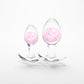 Glams Cosmic 2pc Kit - Pink - Clear/Pink Butt Plugs - Set of 2 Sizes