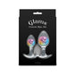 Glams Cosmic 2pc Kit - Rainbow - Clear/Rainbow Butt Plugs - Set of 2 Sizes
