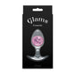 Glams Cosmic - Medium - Pink - Clear/Pink 9.5 cm Small Butt Plug