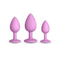 INYA Triple Ace Kit - Blush - Pink Butt Plugs - Set of 3 Sizes