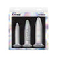 Crystal - 3pc Trainer Kit - Clear - Clear Glass Anal Plugs - Set of 3 Sizes