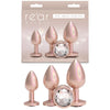 Rear Assets Trainer Kit - Iridescent Champagne - Iridescent Champagne Metallic Butt Plugs - Set of 3 Sizes