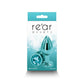 Rear Assets - Medium - Teal - Teal 8.2 cm Medium Metal Butt Plug with Teal Round Gem Base