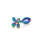 Rear Assets Clover - Multicolour - Multicoloured 9.2 cm Metallic Butt Plug