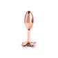 Rear Assets Clover - Rose Gold - Rose Gold 9.2 cm Metallic Butt Plug