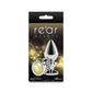 Rear Assets Silver - Medium - Yellow Gem - Silver Medium Metal Butt Plug with Yellow Gem Base