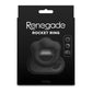 Renegade Rocket Ring - Black - Black USB Rechargeable Vibrating Cock Ring with Wireless Remote
