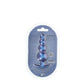OUCH! Beaded Anal Plug - Metallic Blue - Metallic Blue 11.7 cm Butt Plug