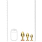 OUCH! Milan Collection - Metal Anal Plug Set - Gold - Gold Butt Plugs with Gem Bases - Set of 3 Sizes