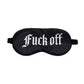 OUCH! Satin Mask - Fuck Off - Black Printed Eye Mask
