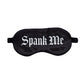 OUCH! Satin Mask - Spank Me - Black Printed Eye Mask