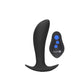 OUCH! e-Stim & Vibrating Butt Plug with Wireless Remote - Black 12.3 cm USB Rechargeable Vibrating Butt Plug with e-Stim
