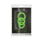 OUCH! Glow In The Dark Cock Ring Set - Glow in Dark Cock Rings - Set of 3 Sizes