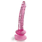 Icicles #86 - Pink 17 cm Glass Dong with Suction Base