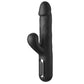 FFS Sonix Silicone Thruster - Black 22 cm USB Rechargeable Thrusting Vibrator with Flicking Clit Stim