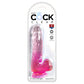 King Cock Clear 6'' Cock with Balls - Pink - Pink 15.2 cm Dong