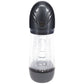 PUMPED SonicPull - Gunmetal - Gunmetal Grey/Clear USB Rechargeable Sucking And Vibrating Auto Masturbator