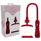 PUMPED Vulva & Breast Pump with Tongue Stimulator - Red - Red USB Rechargeable Ladies Pump Set