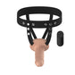 Passion Play Vibrating Realistic Hollow Strap-On - Flesh - Flesh 15.5 cm USB Rechargeable Vibrating Hollow Strap-On with Wireless Remote