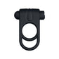 Passion Play Silicone Vibrating Dual Cockring - Black USB Rechargeable Cock & Balls Ring