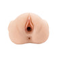 PDX Plus Double Pounder Vibrating Squeeze Stroker - Flesh - Flesh USB Rechargeable Vibrating Vagina Stroker