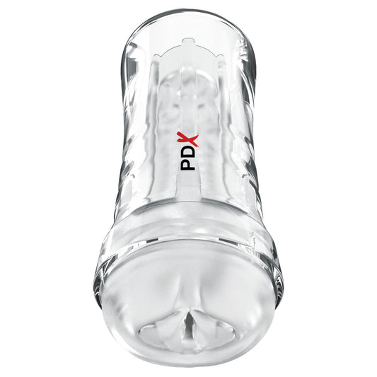 PDX Extreme Wet Pussies - Super Luscious Lips - Clear - Clear Self Lubricating Vagina Stroker