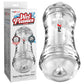 PDX Wet Pussies Super Flip-A-Pussy Over - Clear - Clear Dual Ended Self Lubricating Stroker (Vagina & Ass)