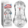 PDX Wet Pussies Super Flip-A-Pussy Over - Clear - Clear Dual Ended Self Lubricating Stroker (Vagina & Ass)