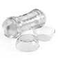 PDX Wet Pussies Super Flip-A-Pussy Over - Clear - Clear Dual Ended Self Lubricating Stroker (Vagina & Ass)