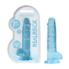 REALROCK 7'' Realistic Dildo With Balls - Blue 17.8 cm Dong
