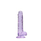 REALROCK 7'' Realistic Dildo With Balls - Purple 17.8 cm Dong
