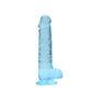 REALROCK 8'' Realistic Dildo With Balls - Blue 20.3 cm Dong