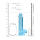 REALROCK 8'' Realistic Dildo With Balls - Blue 20.3 cm Dong