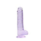 REALROCK 8'' Realistic Dildo With Balls - Purple 20.3 cm Dong