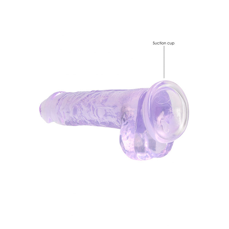 REALROCK 8'' Realistic Dildo With Balls - Purple 20.3 cm Dong