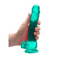 REALROCK 8'' Realistic Dildo With Balls - Turquoise 20.3 cm Dong