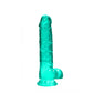 REALROCK 8'' Realistic Dildo With Balls - Turquoise 20.3 cm Dong