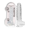 RealRock 9'' Realistic Dildo With Balls - Clear 22.9 cm Dong