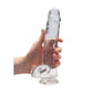 RealRock 9'' Realistic Dildo With Balls - Clear 22.9 cm Dong