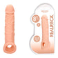 REALROCK 8'' Realistic Penis Extender with Rings - Flesh 20.3 cm Penis Extension Sleeve