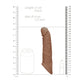 REALROCK 8'' Realistic Penis Extender with Rings - Tan - Tan 20.3 cm Penis Extension Sleeve