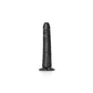 REALROCK Realistic Slim Dildo with Suction Cup - 20.5cm - Black 20.5 cm (8'') Dong