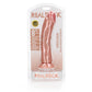 REALROCK Realistic Regular Curved Dildo with Suction Cup - 20 cm - Flesh 20 cm (8'') Dong