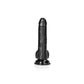 REALROCK Realistic Regular Curved Dong with Balls - 18 cm - Black 18 cm (7'') Dong